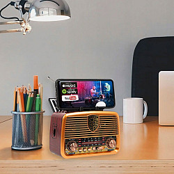 Ретро радио Golon-RX с Bluetooth, AM/FM, USB, соларен панел и Powerbank функция