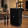 Мобилна акустична караоке система UKC T2 Pro (1500W) с 2 безжични микрофона | Безжични колони