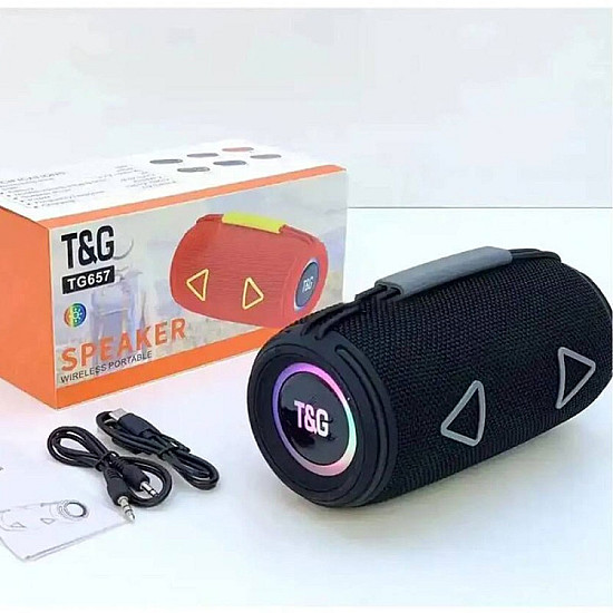 Портативна Bluetooth Тонколона T&G TG657–Силен звук, RGB светлини и устойчив дизайн Портативна Bluetooth Тонколона T&G TG657–Силен звук, RGB светлини и устойчив дизайн | Безжични колони