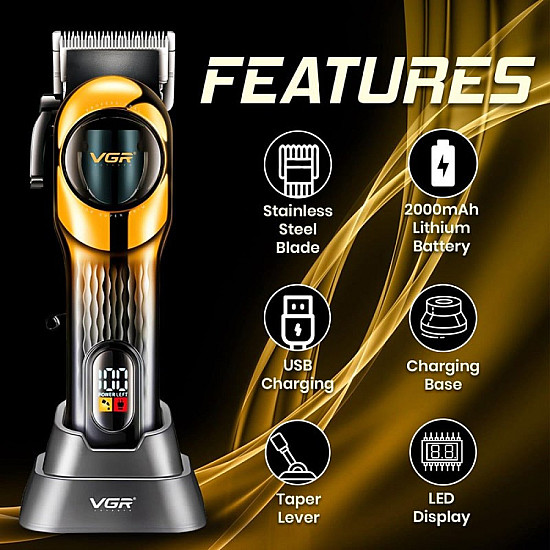 Професионална машинка за подстригване GOLD VGR V-166 Професионална машинка за подстригване GOLD VGR V-166 | Машинки за подстригване