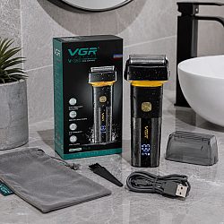 Акумулаторна електрическа самобръсначка VGR V-355 за мокро и сухо бръснене