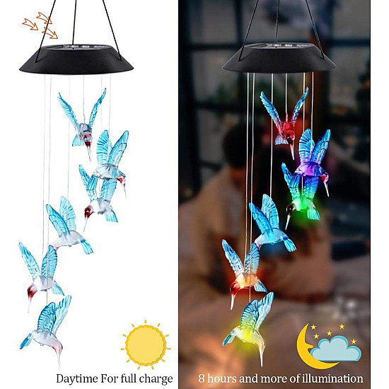 Соларен полилей Colibri с цветни LED светодиоди | Декорации и Аксесоари