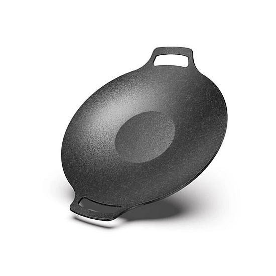 Грил плоча WOK с незалепващо покритие и двойни дръжки Грил плоча WOK с незалепващо покритие и двойни дръжки | Домашни потреби и Органайзери