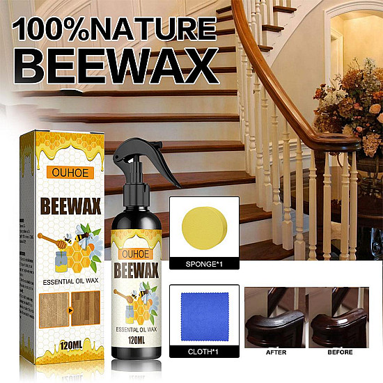 Спрей за Полиране и Почистване на Мебели с Пчелен Восък Beeswax 2.0 Спрей за Полиране и Почистване на Мебели с Пчелен Восък Beeswax 2.0 | Уреди за почистване