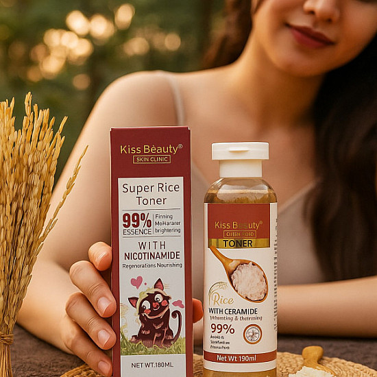 Super Rice Toner Тонер за лице с оризов екстракт, никотинамид (B3) и церамиди, 180 мл | Здраве