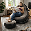 Преносим Надуваем Комплект от Кресло и Табуретка Inflatable Sofa | Свободно време