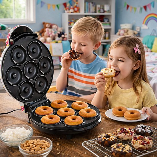 Уред за Приготвяне на Понички и Десерти Donut Maker Уред за Приготвяне на Понички и Десерти Donut Maker | Домашни потреби и Органайзери