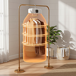 Преносима електрическа сушилня с горещ въздух 600W EV1041,компактна, мощна и идеална за бързо сушене на дрехи