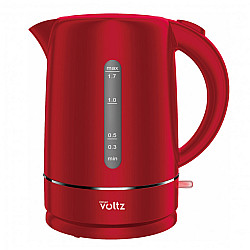 Електрическа кана Oliver Voltz Daisy,2200W, 1.7L, червена електрическа кана с бързо загряване