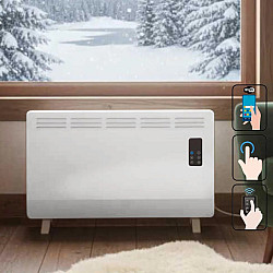 WiFi Конвекторен отоплител Oliver Voltz,2400W, Дистанционно управление, LED дисплей, Таймер и Защита от прегряване