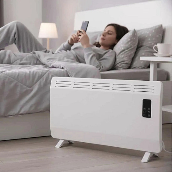 WiFi Конвекторен отоплител Oliver Voltz,2400W, Дистанционно управление, LED дисплей, Таймер и Защита от прегряване | Отоплителни уреди