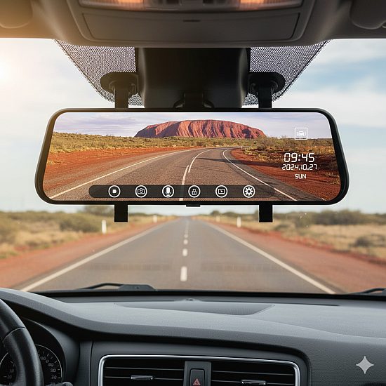 Видеорегистратор огледало с FULL Touchscreen 10" и допълнителна камера за задно виждане Видеорегистратор огледало с FULL Touchscreen 10" и допълнителна камера за задно виждане | Интериор