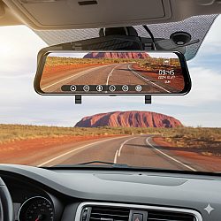 Видеорегистратор огледало с FULL Touchscreen 10" и допълнителна камера за задно виждане