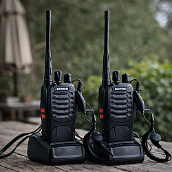 Комплект 2 броя Baofeng 888S Радиостанции – Надежден Комуникационен Комплект за Всякакви Условия