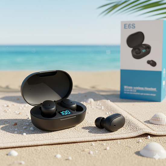 E6S TWS безжични слушалки MiPods,Bluetooth 5.0, с Hi-Fi звук, | Слушалки