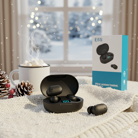 E6S TWS безжични слушалки MiPods,Bluetooth 5.0, с Hi-Fi звук, | Слушалки