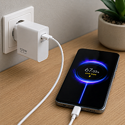 Ултра бързо 120w зарядно,Quick Charge 5.0, 1X USB, съвместимо с Xiaomi, Samsung, Huawei