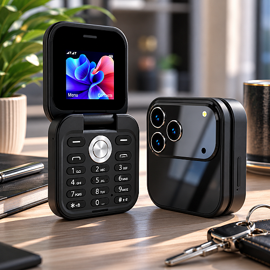 Мини сгъваем мобилен телефон i17 PRO Max с две сим карти | Аксесоари за телефон