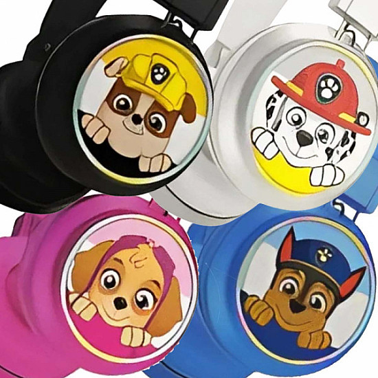 Детски Безжични Светещи Слушалки Paw Patrol със Скай – Розови MF-202ES, с Wireless 5.3 | Слушалки