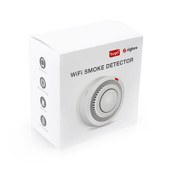 Смарт сензор  PST-YG400A, За дим, Wi-Fi, Tuya Smart, Бял - 91009 | Смарт устройства