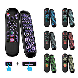 Универсално дистанционно M6, Air mouse, USB 2.4GHz, Микрофон, IR програмируемо, Черен - 13057