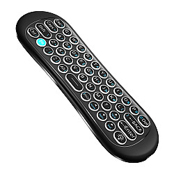 Универсално дистанционно  R2, Air mouse, USB 2.4GHz, Микрофон, IR програмируемо, Черен - 13043