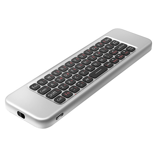 Универсално дистанционно  W3, Air mouse, USB 2.4GHz, Микрофон, IR програмируемо, Черен - 13047 | Смарт устройства
