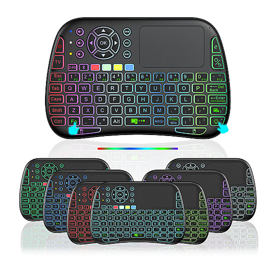 Мини клавиатура I10, USB 2.4GHz, Bluetooth, Тъчпад, Черен - 13056 Мини клавиатура I10, USB 2.4GHz, Bluetooth, Тъчпад, Черен - 13056 | Смарт устройства