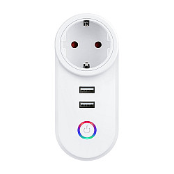 Смарт контакт PST-LSPA2, 2xUSB F, 220V, 10A, Wi-Fi, Tuya Smart, Бял - 91018 Смарт контакт PST-LSPA2, 2xUSB F, 220V, 10A, Wi-Fi, Tuya Smart, Бял - 91018