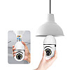 Смарт охранителна камера PST-F1-3MP, 3.0Mp, PTZ, За фасунга E27, Wi-Fi, Tuya Smart, Бял - 91029 | Видео и Фото камери
