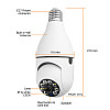Смарт охранителна камера PST-F1-3MP, 3.0Mp, PTZ, За фасунга E27, Wi-Fi, Tuya Smart, Бял - 91029 | Видео и Фото камери