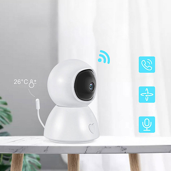 Смарт охранителна камера PST-BM289, Бебефон, 2.0Mp, Вътрешен монтаж, Wi-Fi, Tuya Smart, Бял - 91026 Смарт охранителна камера PST-BM289, Бебефон, 2.0Mp, Вътрешен монтаж, Wi-Fi, Tuya Smart, Бял - 91026 | Видео и Фото камери
