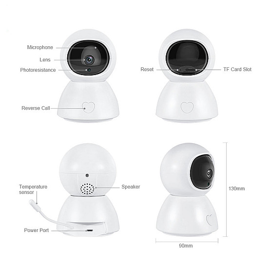 Смарт охранителна камера PST-BM289, Бебефон, 2.0Mp, Вътрешен монтаж, Wi-Fi, Tuya Smart, Бял - 91026 Смарт охранителна камера PST-BM289, Бебефон, 2.0Mp, Вътрешен монтаж, Wi-Fi, Tuya Smart, Бял - 91026 | Видео и Фото камери
