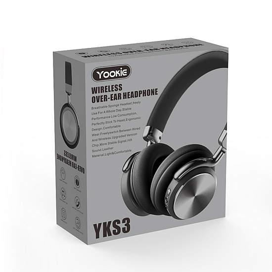 Слушалки с Bluetooth Yookie YKS3, Различни цветове - 20483 | Слушалки