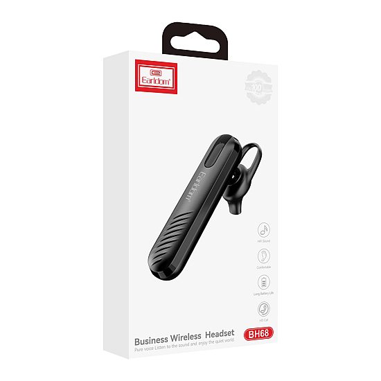 Bluetooth слушалка Handsfree Earldom ET-BH68, Черен - Стил и удобство за всеки ден | Слушалки