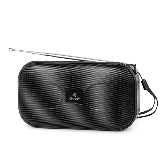 Тонколона Kisonli SC-01, Bluetooth, FM, AUX, Черен - 22261 | Безжични колони