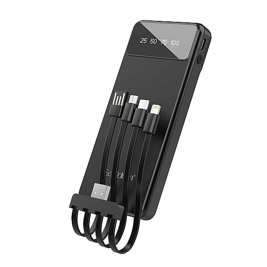 Преносима батерия Earldom ET-PB46. 10000mAh, Черен - 87060 | Аксесоари за телефон