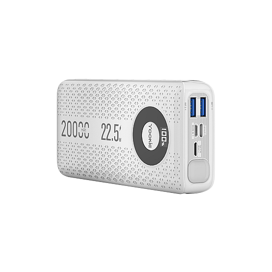 Преносима батерия Yookie YO12, 20000mAh, 22.5W, Бял - 87061 | Аксесоари за телефон