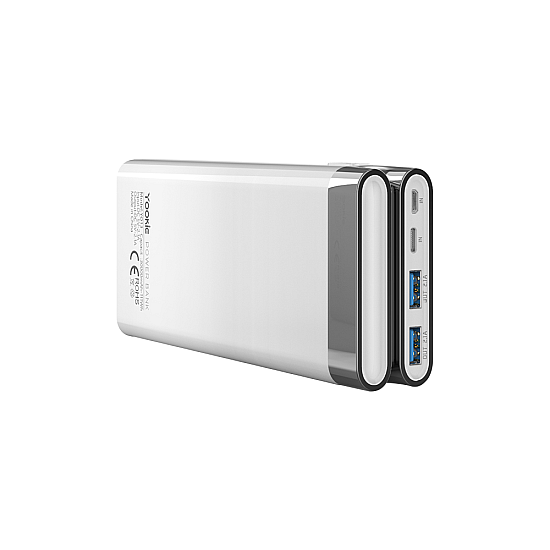 Преносима батерия Yookie YO13. 30000mAh, Бял - 87062 | Аксесоари за телефон