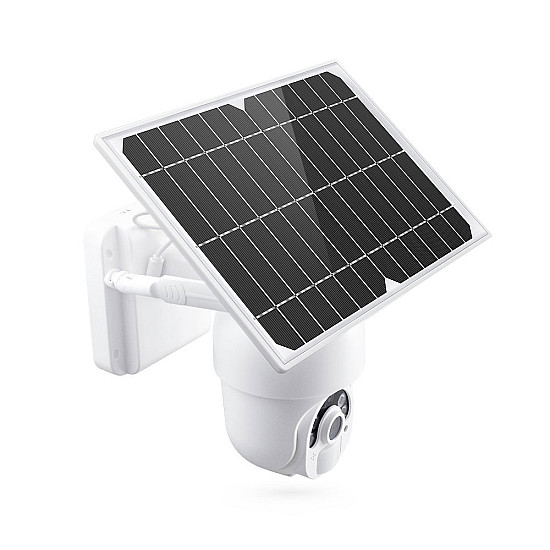 Смарт охранителна камера PST-S20-WiFi, 2.0Mp, PTZ, Соларен панел, Външен монтаж, Wi-Fi, Tuya Smart, Бял - 91033 Смарт охранителна камера PST-S20-WiFi, 2.0Mp, PTZ, Соларен панел, Външен монтаж, Wi-Fi, Tuya Smart, Бял - 91033 | Видео и Фото камери