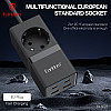 Удължител Earldom ES-SC21, 1 гнездо, CEE 7/3, 2 х USB F, 2 x USB-C, 1м., Черен - 40521 | Смарт устройства