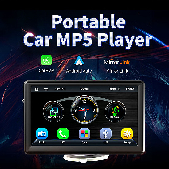 Преносим CarPlay / Android Auto дисплей  X500L, 7" | Принадлежности