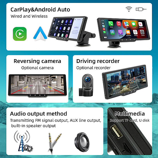 Преносим CarPlay / Android Auto дисплей , X5314, 10.26" | Принадлежности