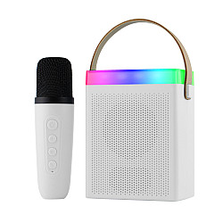 Тонколона Kisonli G22 с Безжичен Микрофон, Караоке, Bluetooth, USB, SD, AUX, RGB Тонколона Kisonli G22 с Безжичен Микрофон, Караоке, Bluetooth, USB, SD, AUX, RGB