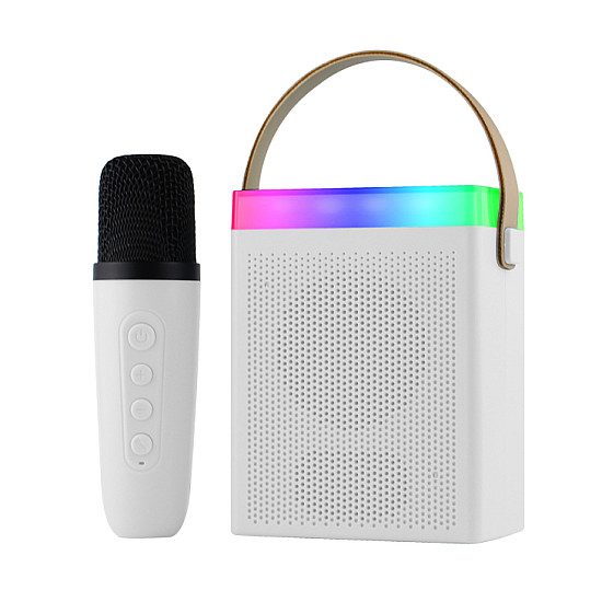 Тонколона Kisonli G22 с Безжичен Микрофон, Караоке, Bluetooth, USB, SD, AUX, RGB | Безжични колони