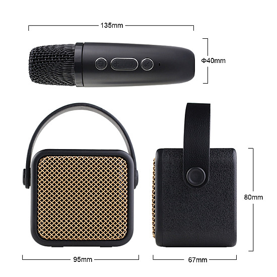 Тонколона Kisonli G23, Караоке, Bluetooth, USB, SD, AUX, RGB | Безжични колони