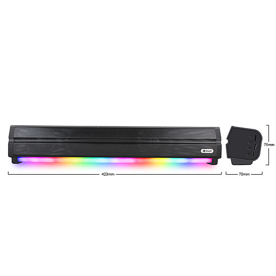 Тонколона Kisonli LED-802, Bluetooth, USB, SD, RGB, AUX, FM | Безжични колони