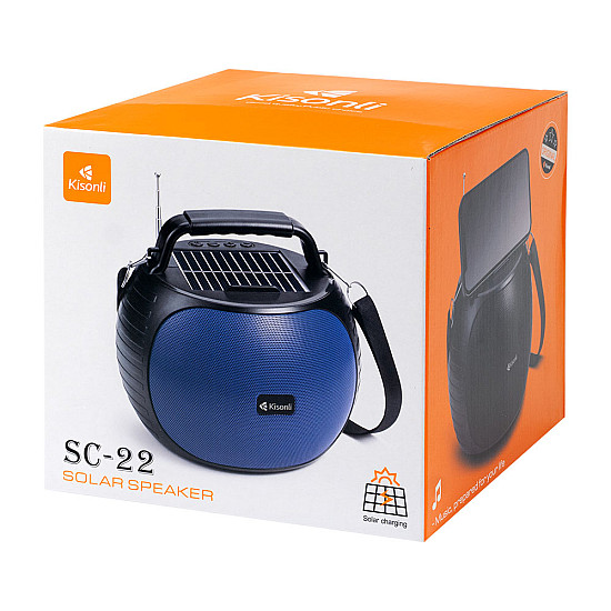 Тонколона Kisonli SC-22, Bluetooth, Солар, USB, SD, AUX Тонколона Kisonli SC-22, Bluetooth, Солар, USB, SD, AUX | Безжични колони