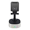 Тонколона със стойка за телефон Kisonli M5, Bluetooth, Безжично зареждане, FM, AUX, RGB | Безжични колони