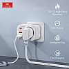 Универсален преходник-зарядно Earldom ES-SC18, 2xUSB, 1xType-C, Шуко | Смарт устройства